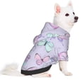 thumbnail image 2 of Fotbe Purple Butterfly Sudadera con Estampado para Perros Pequeños – Suéter con Capucha para Mascotas, Tela Suave de Forro Polar con Bolsillo-Medium, 2 of 7