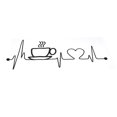 thumbnail image 6 of Girlsshop Creative Coffee Cup Pvc Wall Sticker Cafe Kitchen Decoration 26*58Cm Detachable,Black, 6 of 10