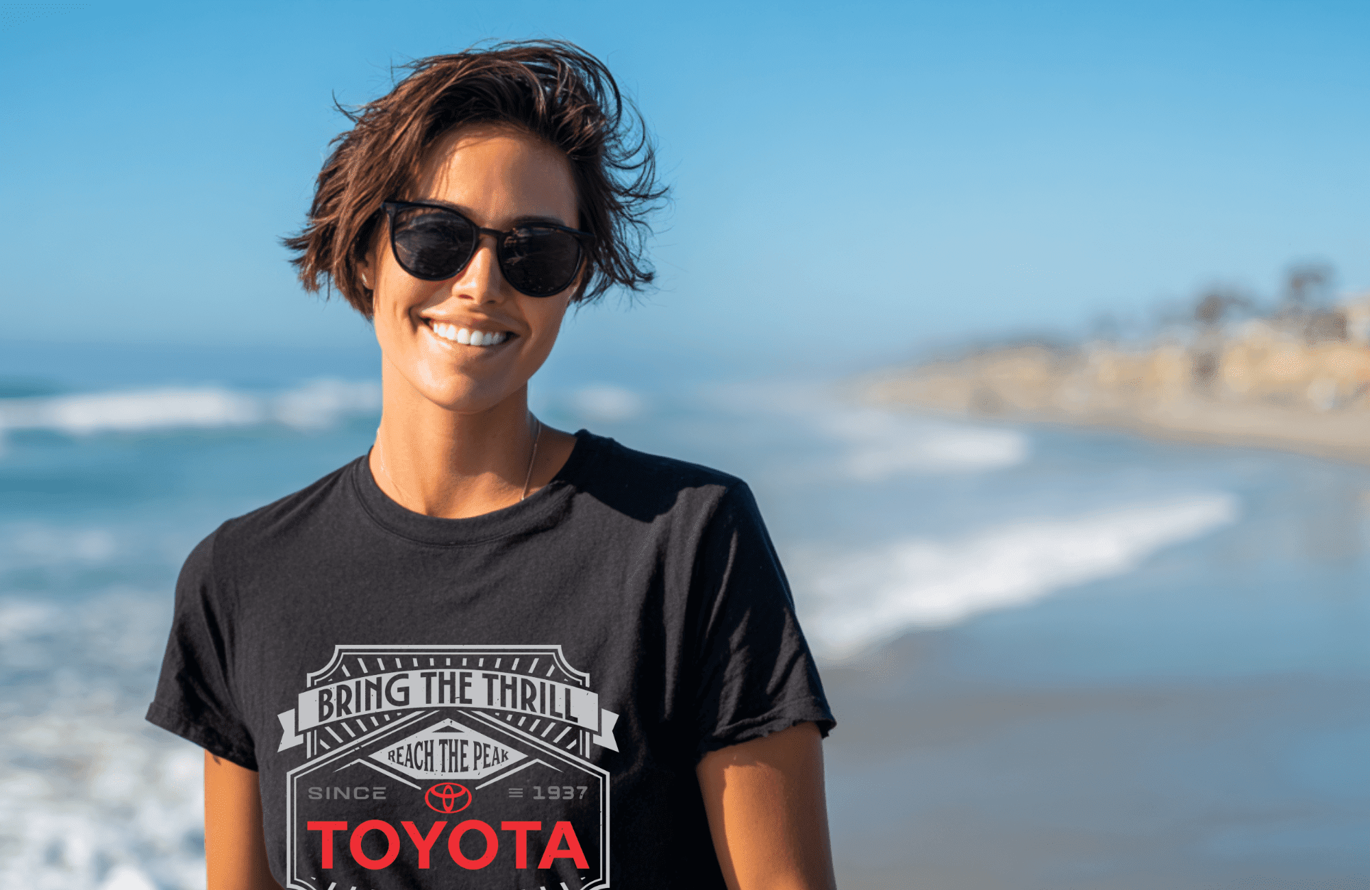 Toyota Womens Off Road 4x4 Apparel Black Crop Top
