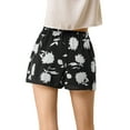 thumbnail image 4 of MODA NOVA Juniors Shorts Casual Elastic Waist Summer Beach Floral Shorts, 4 of 7