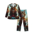 thumbnail image 1 of Fotbe Riverside Meditating Cat Pijama de Hombre con Estampado de Manga Larga, Conjunto de 2 Piezas, Ropa de Dormir Suave y Cómoda con Bolsillos-X-Large, 1 of 7