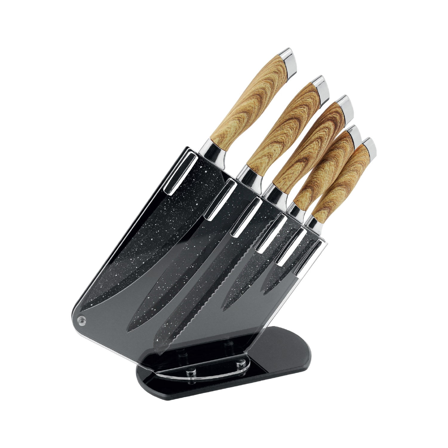 JS Gourmet - Knife Set with Acrylic Storage Holder