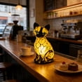 thumbnail image 6 of Orangide Retro Cats Stained Resin Tabletop Night Light, Animal Table Lamps Series, Cat Lamp Stained Glass Tabletop Night Light, 3D Cute Pet LED Table Lamps, Gift for Lovers, 6 of 6