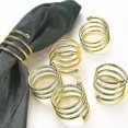 thumbnail image 1 of 8-piece Napkin Ring New Spring Double Bead Napkin Button Metal Napkin Ring Hotel Table, 1 of 5