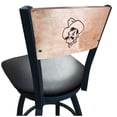 thumbnail image 2 of Holland Bar Stool  25 in. L038 - Black Wrinkle Oklahoma State Swivel Bar Stool with Laser Engraved Back, 2 of 2