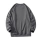 thumbnail image 3 of Gibobby Sudaderas sin gorro hombre Sudadera de vellón de manga larga con cuello redondo sin capucha para Hombre(Gris oscuro,M), 3 of 5