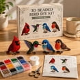 thumbnail image 5 of Tiny 3D Beaded Animal DIY Kit – Beginner Friendly Handmade Bead Art Set, Cute Mini Animal Decor Gift Backyard Birds, 5 of 7
