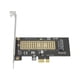 thumbnail image 3 of Adaptador NVMe PCIe, interfaz NVME de ancho de banda de 5Gbps, adaptador PCIe a M.2 SSD Plug and Play con disipador de calor para SSD con llave M, 3 of 14