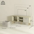 thumbnail image 3 of HOMCOM Meuble Télé avec Étagères, Tiroirs pour Salon, Naturel, 3 of 10