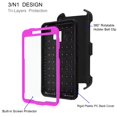 thumbnail image 4 of Samsung Galaxy J2 Case, Galaxy J2 Core, J2 Dash, J2 Pure Case, Mignova Heavy-Duty Shockproof Full Body Protection Rugged Hybrid Case with Rotating Belt Clip and Bracket 2019 Release(Purple), 4 of 7