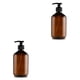 thumbnail image 1 of Matsuzay Dispensador de jabón Botellas de bomba de recarga Tipo de empuje Detergente líquido recargable Verde Marrón Suministros de baño 500ml Set Type2 NO2 Matsuzay CBP236851, 1 of 6