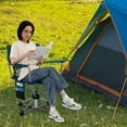 thumbnail image 4 of Spaco 360° Swivel Hunting Chair Portable Foldable Hunting Chair with Mesh Cup Holder and Storage Pockets, Outdoor Lounge Chair, Camping Furniture-Blue, 4 of 11