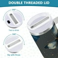 thumbnail image 5 of 40 oz Insulated Stainless Steel Tumbler Double Wall Stainless Steel Tumbler with 2-Way Drinking Brown-blue Butterfly Pattern, 5 of 9