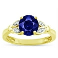 thumbnail image 2 of Star K � Round 7mm Created Sapphire Marquee Design Promise Engagement Ring, 2 of 9