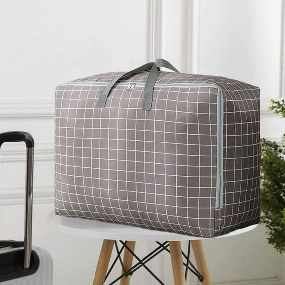 ASXITE Duffel Bags for Traveling,Extra Large Storage Bag Luggage Bag Water Proof Thickened Moving Bag Folding Organizer Bag with Strong Handles Zippers for Bedding Comforters Blanket Clothes