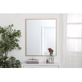 thumbnail image 7 of Metal frame rectangle mirror 30 inch in Brass, 7 of 7