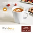 thumbnail image 5 of WishDeco White Coffee Mugs Set of 6, Ceramic Coffee Cups 14 oz, Modern Tea Mugs, Porcelain Tea Cups, Large Mug for Latte, Cappuccino, Milk, Juice, Cocoa, Square Bottom, Microwave and Dishwasher Safe, 5 of 10