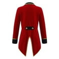 thumbnail image 4 of Linjinx Boys Girls Tuxedo Outfit Festival Long Sleeve Tailcoat Jacket With Burgundy 12, 4 of 6