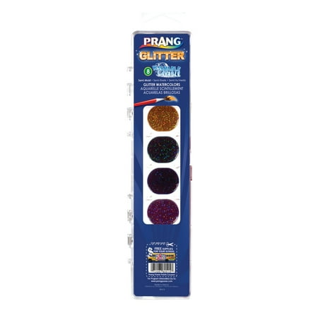 UPC: 0072067805157 | Prang Non-Toxic Washable Semi-Moist Watercolor Paints 8 Assorted Glitter Colors