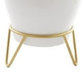 thumbnail image 6 of DecMode 11", 9"H White Metal Planter with Removable Stand (2 Count), 6 of 10
