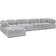 thumbnail image 6 of Meridian Furniture Ames Grey Boucle Fabric Modular Sectional, 6 of 12