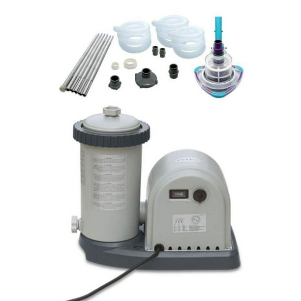 Intex 1500 GPH Easy Set Swimming Pool Filter Pump w/ GFCI & VTrap Vac