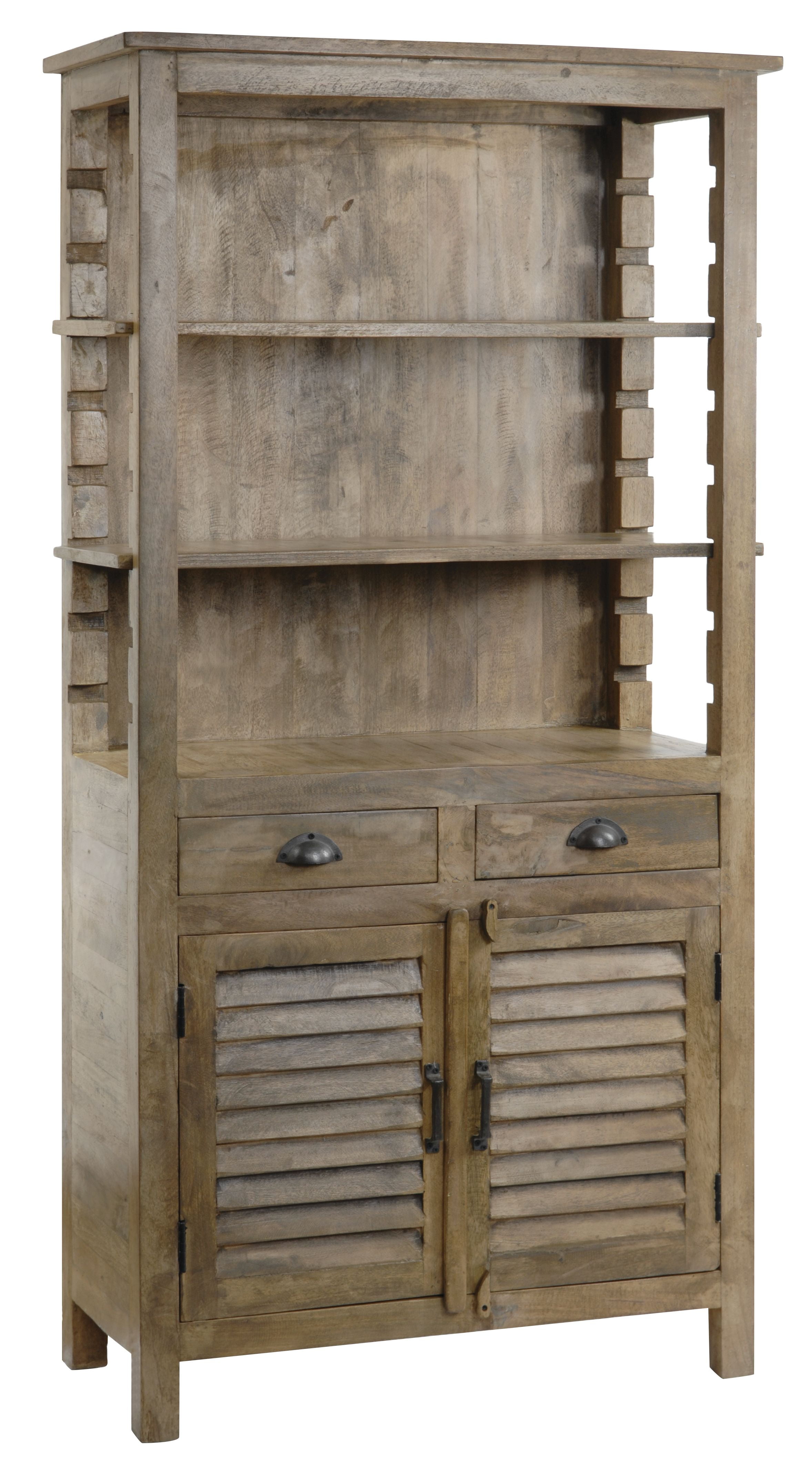 Bengal Manor Mango Wood Grey Bookcase