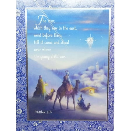 Trimmerry Bible Verse Matthew 2:9 Christian Christmas Cards The