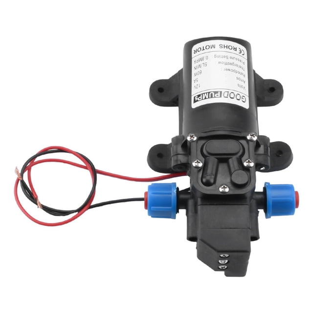 Bomba de agua autocebante de diafragma automática, 116 PSI, portátil, 60 W, 12 V , para lavado de coches, duchas, césped y aspersores de jardín.