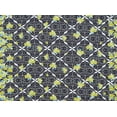 thumbnail image 2 of Zelouf Lace Floral Border On Stretch Cotton Sateen  , Sewing, DIY, Crafts Fabric by the Yard, 974Black/citron, 7 Yard, 2 of 2