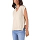 thumbnail image 4 of INSPIRAR CHIC Chaleco de Suéter de V Cuello para Mujeres Sin Mangas con Abertura Ajustado Básico Casual Top de Verano L Albaricoque, 4 of 6