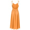 thumbnail image 5 of Elara Women's Lace Up Long Dress Summer High Waistline Spaghetti Strap Dress, 5 of 5