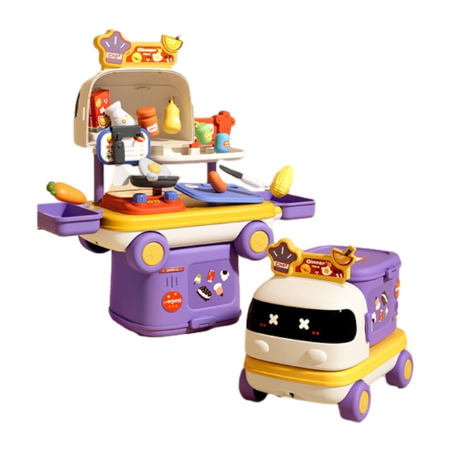 Rbaofujie Small Car Family Cute And Funs Multifunctional Kitchen Medicals Makeup Storage Box Puzzle Interactive Children's Toys