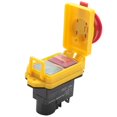 thumbnail image 5 of Interruptor de arranque y parada de 250 V 16 A IP54 Interruptor de liberación de voltaje sin botón pulsador de parada de emergencia Electroimán, 5 of 5