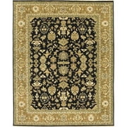 Due Process Stable Trading Mirzapur Mahal Black & Dark Gold Area Rug, 11 x 19 ft.