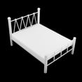 thumbnail image 4 of Casa de muñecas muebles de madera conjunto de habitación vida cama doble blanca, 4 of 9