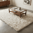 thumbnail image 5 of Stylish 9x12 Flokati Rug | Long 3” shag pile | 100% natural wool | Authentic Greek Flokati | Off White Area Rug, 5 of 8
