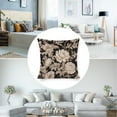 thumbnail image 5 of Decorations Pillow Covers Vintage Meadow Victorian Pillow Protector Black White Vintage Botanical Floral Toile Throw Pillow Cover for Living Room Bedroom 16"x16", 5 of 7