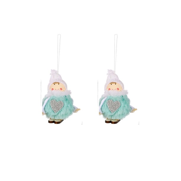 Decoración de Navidad postura sentada colgante pierna Ángel muñeca colgante árbol de Navidad pequeño ángel colgante regalo colgante Wmkox8yii fhajkh3843