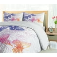 thumbnail image 5 of Ambesonne Watercolor Duvet Cover Set, Fantasy Butterflies, 2-Calking, Violet Blue Orange Pink, 5 of 6