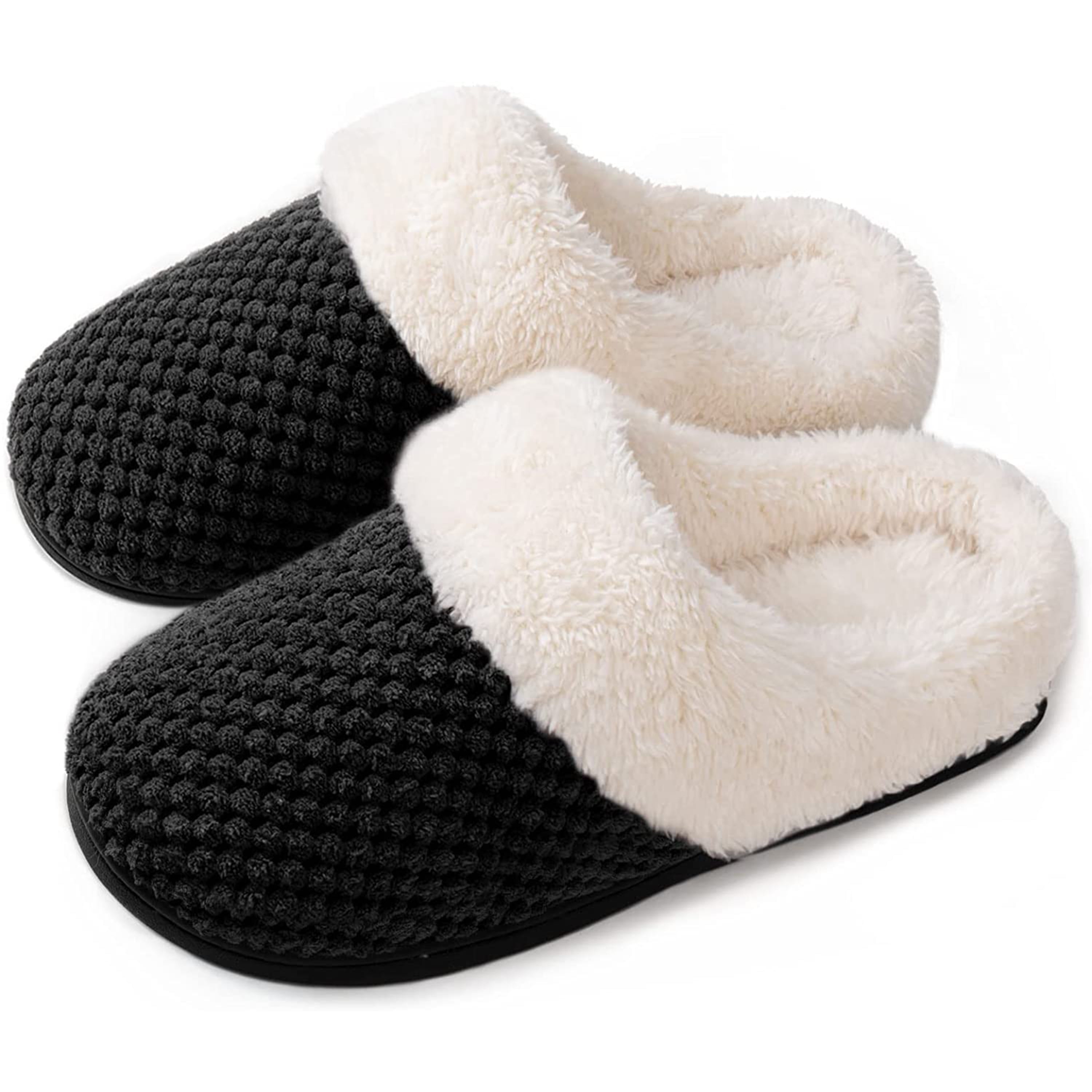 Rockdove Men's Sherpa Lined Memory Foam Clog Slipper