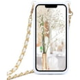thumbnail image 2 of Compatible with iPhone 15 Plus Wallet Case with Neck Strap Lanyard Credit Card Holder Purse Handbag Girls Silicone Rubber Soft Fashion Unique Protection Shockproof Cover for Women Girls White, 2 of 16
