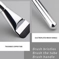 thumbnail image 5 of Professional Makeup Brush for Liquid Foundation, Powder, Eyeshadow - Lightweight, Soft, Natural Finish - Aluminum Handle Cosmetic Tool (Silver), 5 of 7