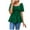 Green, variant on IROINNID Plus Size For Women Summer Cinched Waist Round Neck Leisure Short Sleeve Solid Tops Under 10$