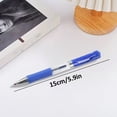 thumbnail image 3 of 3Pcs Retractable Gel Pens, 0.5mm Fine Point Click Gel Ink Pens with Soft Rubber Grip, Transparent Body Pocket Clip Ballpoint Pen for Schǒ-ǒl Office Note‑Taking, Blue Ink, 3 of 7
