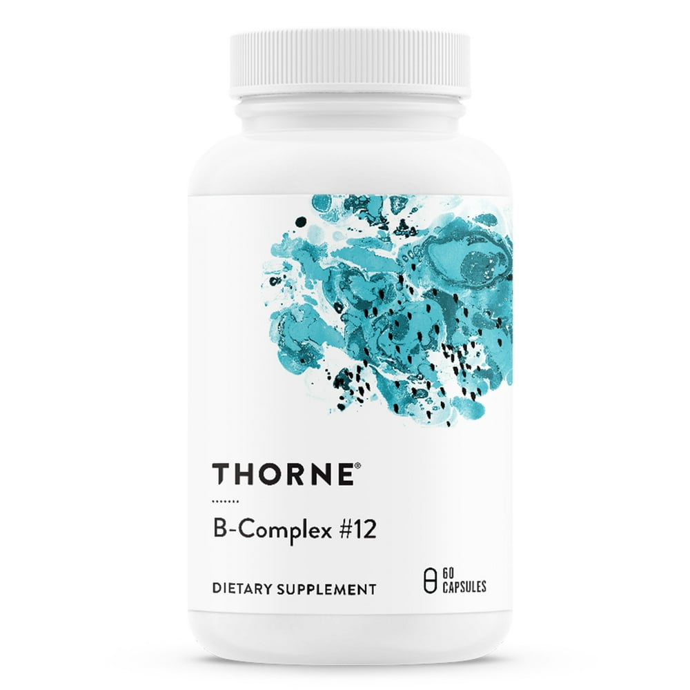 Thorne Research 12 Vitamin B Complex With Active B12 and Folate 60 Capsules