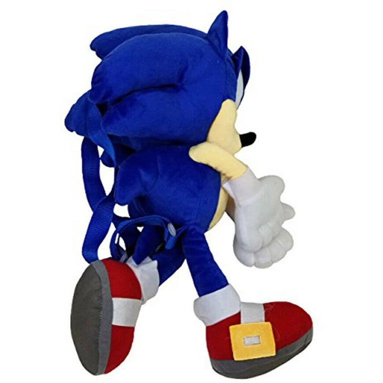 Sonic The Hedgehog Plush Kids School Book Bag, 17 in. Plush