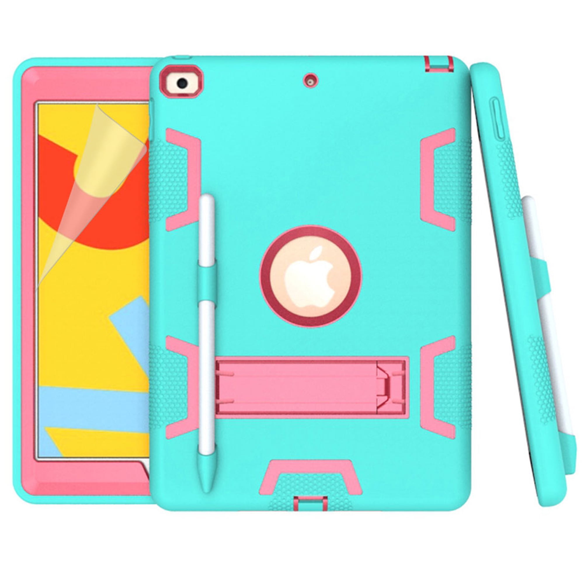 iPad 10.2 inch Case with Screen Protector, iPad 8th Generation 2020