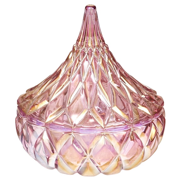 Godinger Blush Glass Hershey Kiss Candy Dish - A Sweet and Stylish Delight