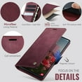 thumbnail image 2 of Funda tipo cartera para Samsung Galaxy S24 Ultra, de piel, con tarjetero, función atril, cierre magnético y bloqueo RFID. Funda de TPU a prueba de golpes, compatible con S24 Ultra, 2 of 8